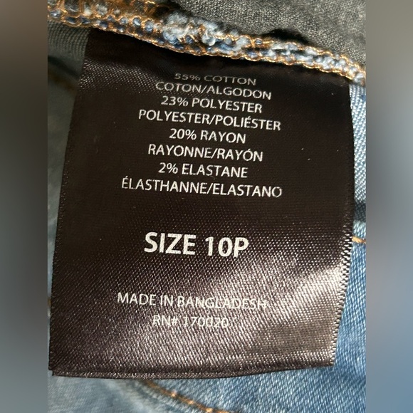 Tahari Petite Women’s Medium Wash Cropped Straight Leg Jeans Size 10P - Picture 5 of 5
